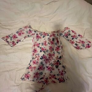 Frankie's Bikinis Floral Off-Shoulder Romper